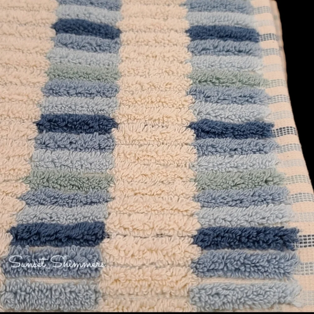 6pc BROOKS BROTHERS Mosaic Tile THICK PLUSH TURKISH Towel Set New